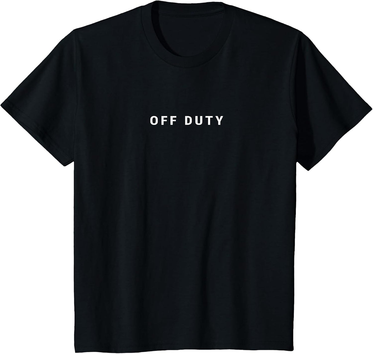 Off Duty Funny Minimalist T-Shirt - Black