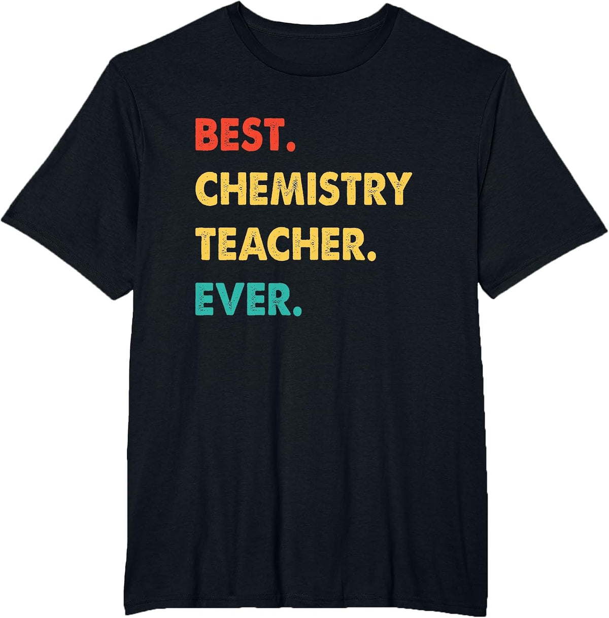 Retro Best Chemistry Teacher Ever T-Shirt - Black