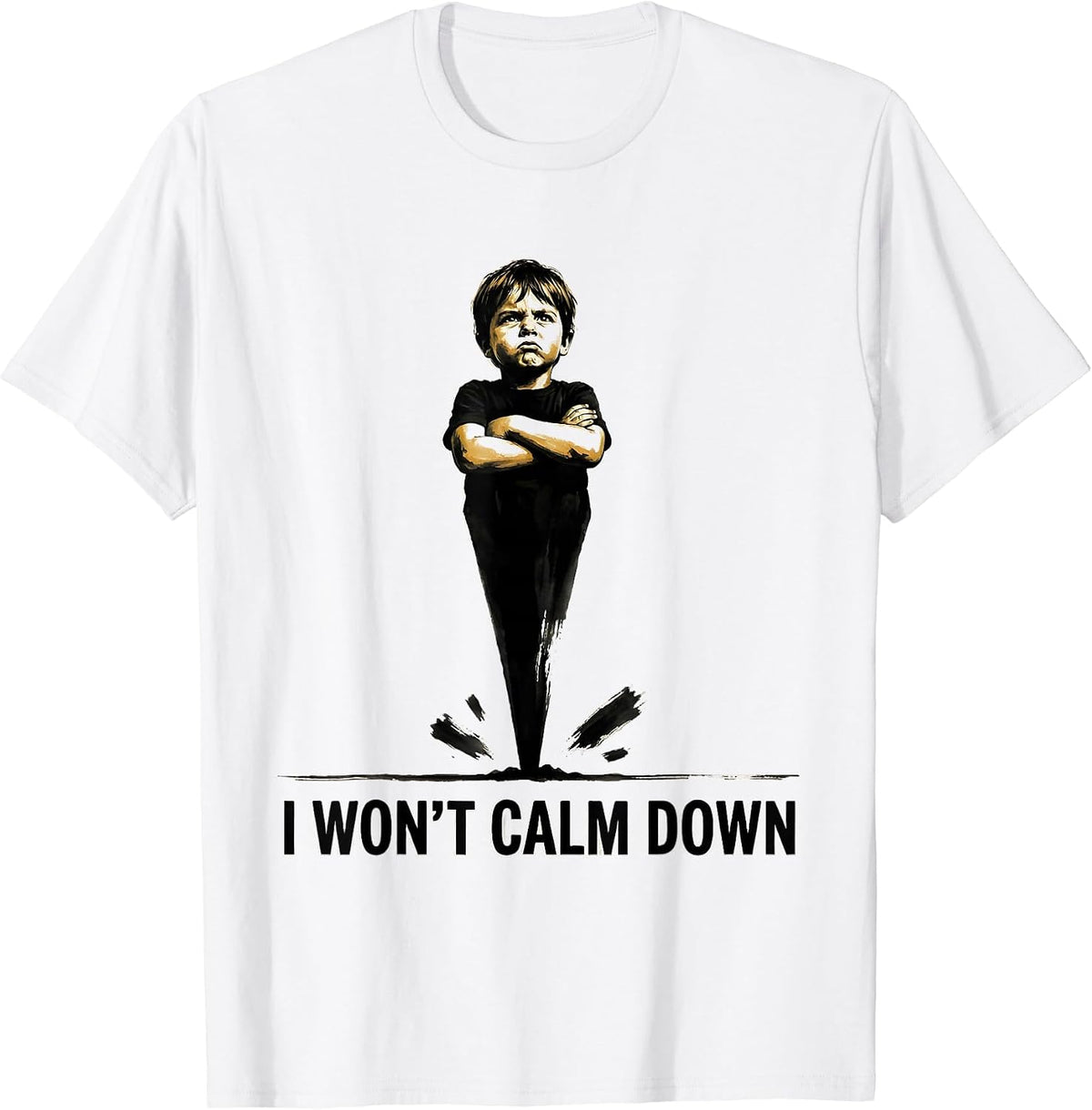 Men's I Won't Calm Down Funny Tornado Storm Chaser Meteorology T-Shirt - White