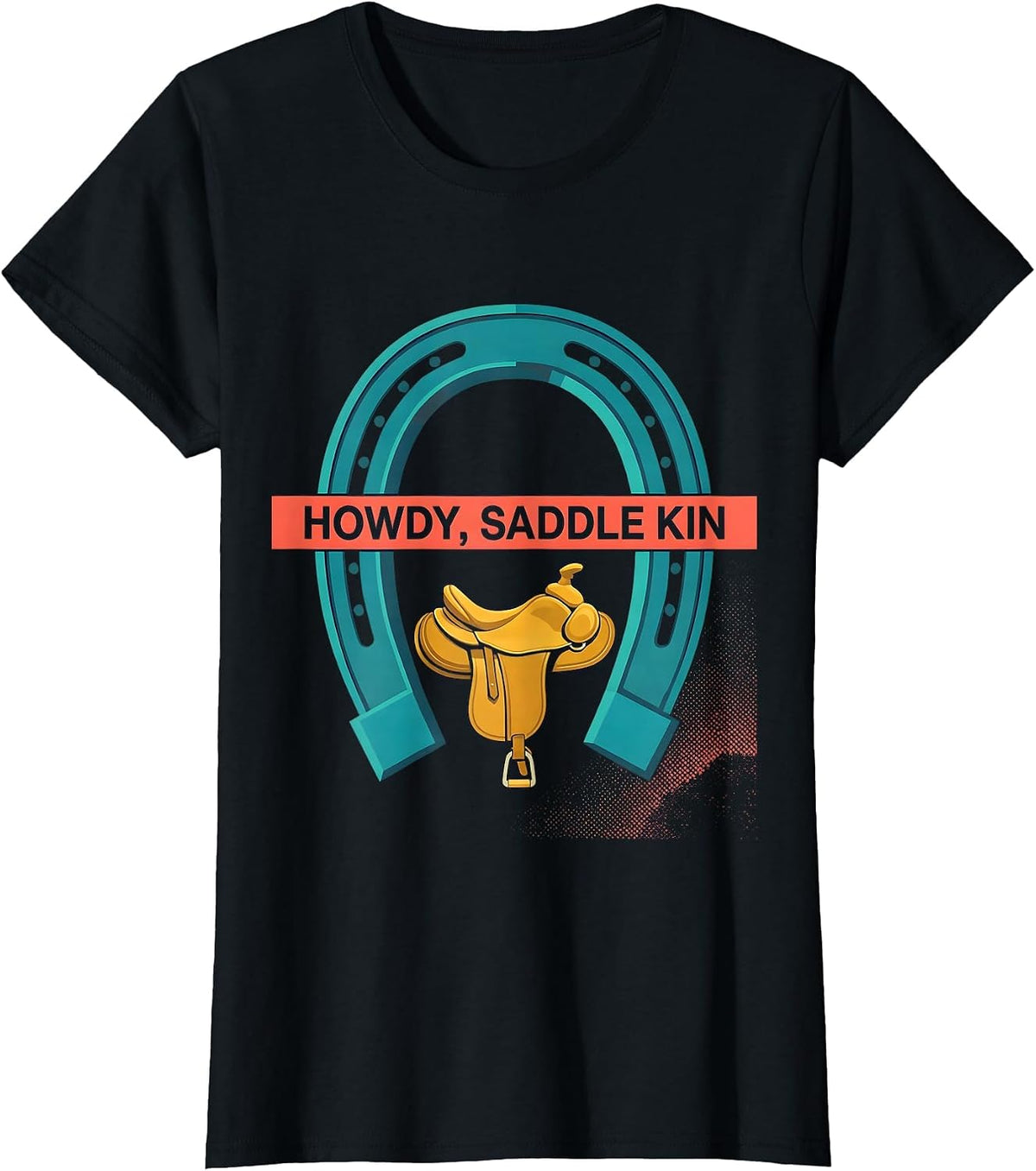 Howdy, Saddle Kin Western Cowboy Cowgirl Rodeo Pride T-Shirt - Black