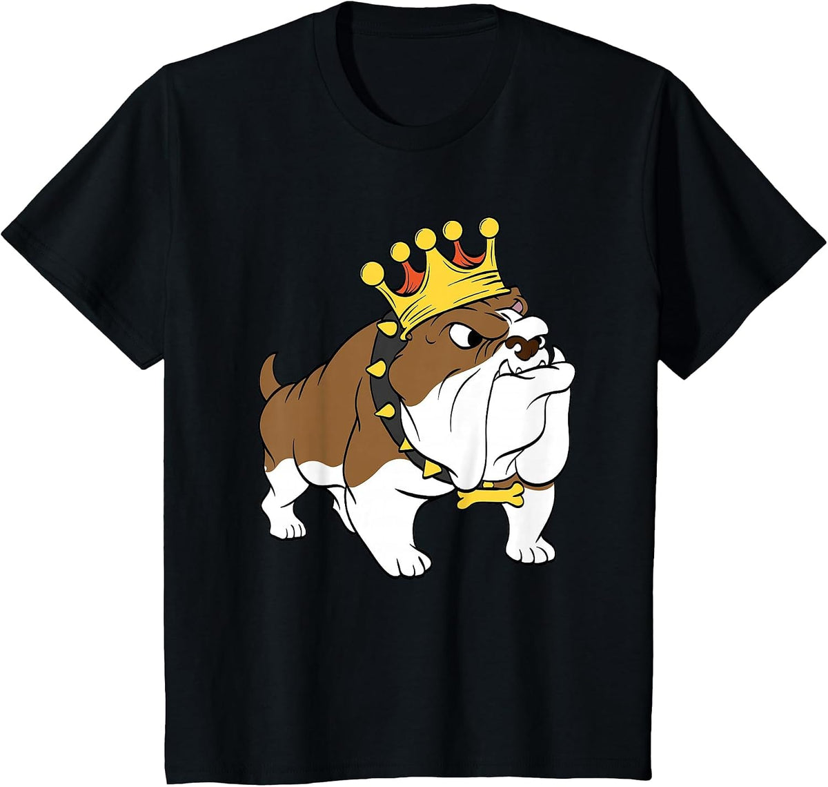 Bulldog Crown Animal World Dog Lover Tshirt T-Shirt - Black