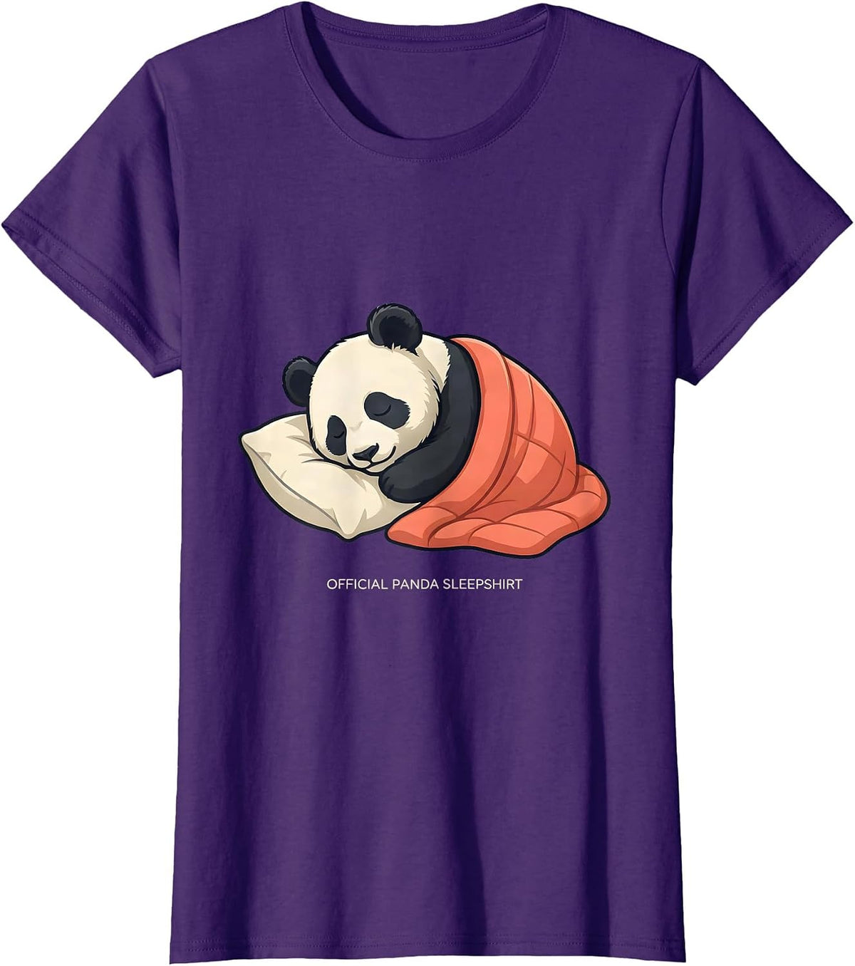 Women's Official Panda Sleepshirt Funny Animal Lover Cozy Novelty T-Shirt - Purple