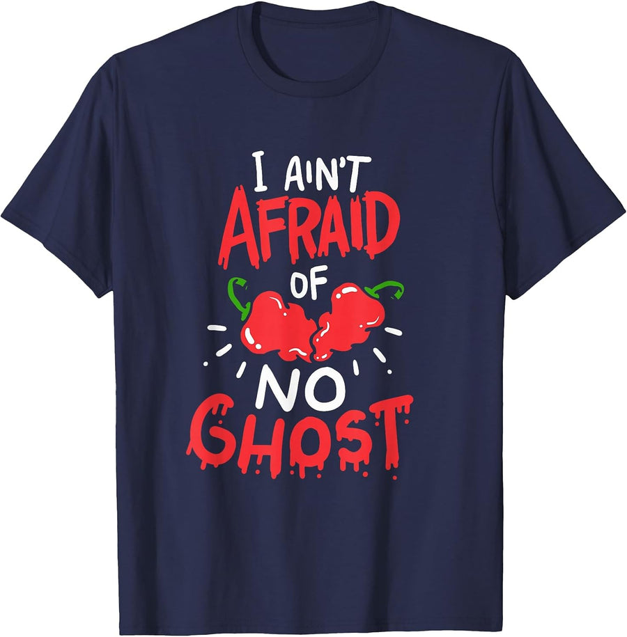 Ghost Pepper Food, Hot Food Kiva, Bhut Jolokia T-Shirt - Navy Blue