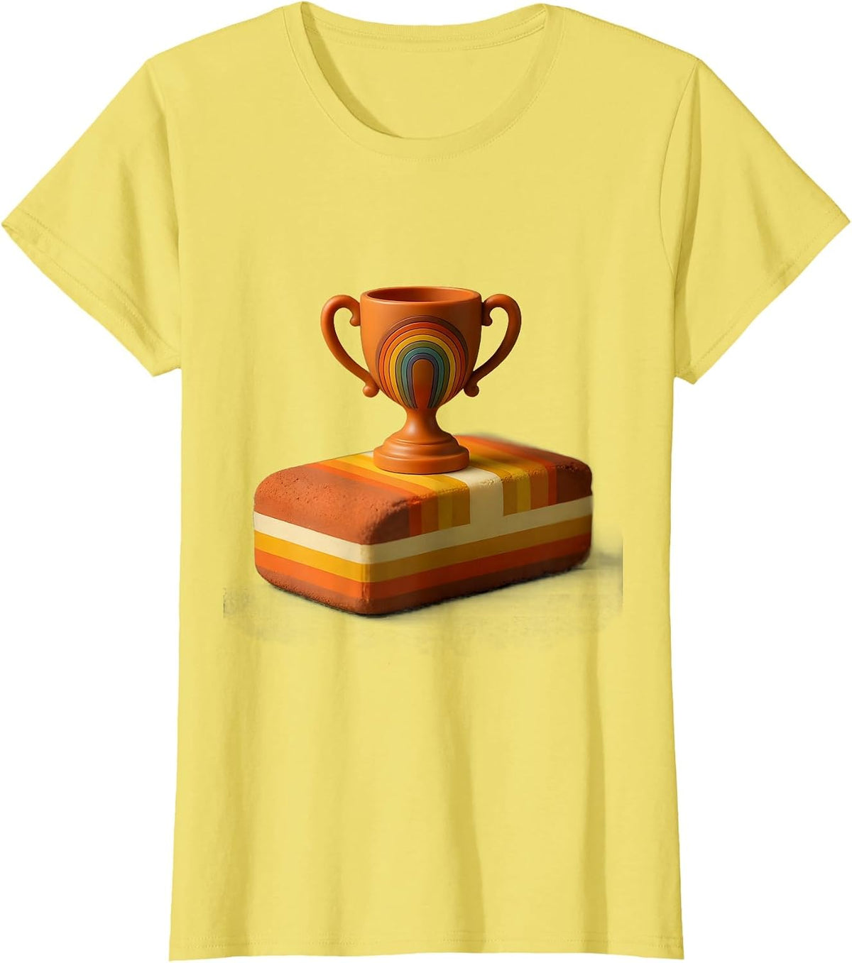 Fri-Yay Teacher Trophy Eraser Graphic T-Shirt - Lemon Yellow