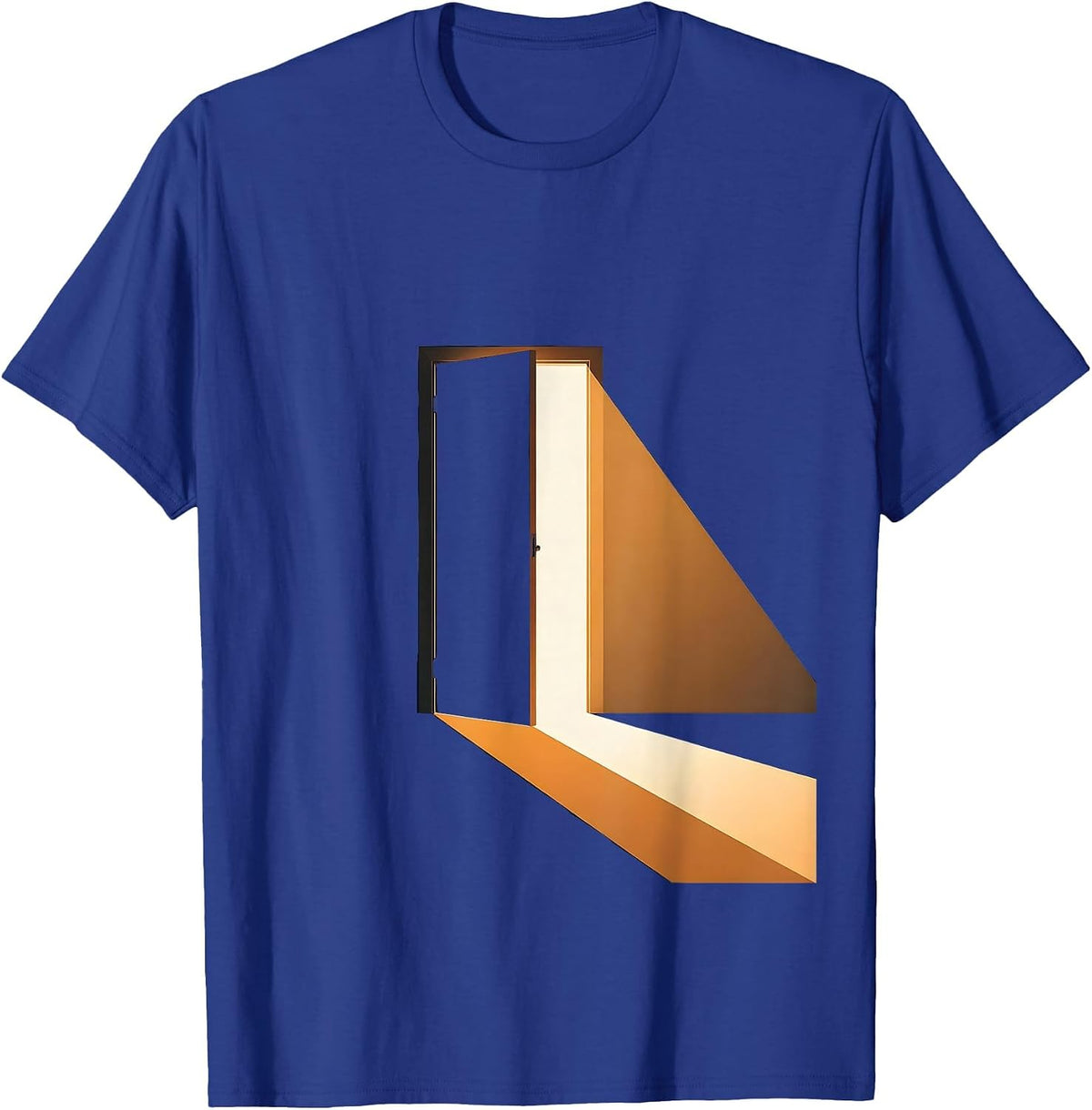 Social Worker Open Door Warm Light Illustration T-Shirt - Royal Blue
