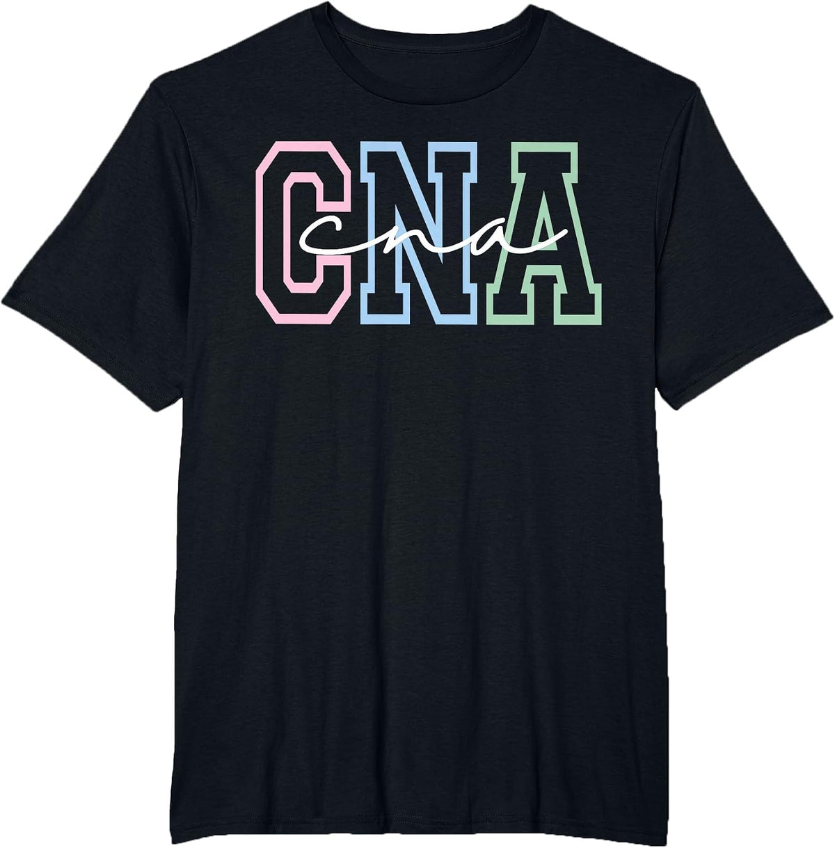 Women CNA Shirt for Nursing Assistants Healthcare RN T-Shirt - Black