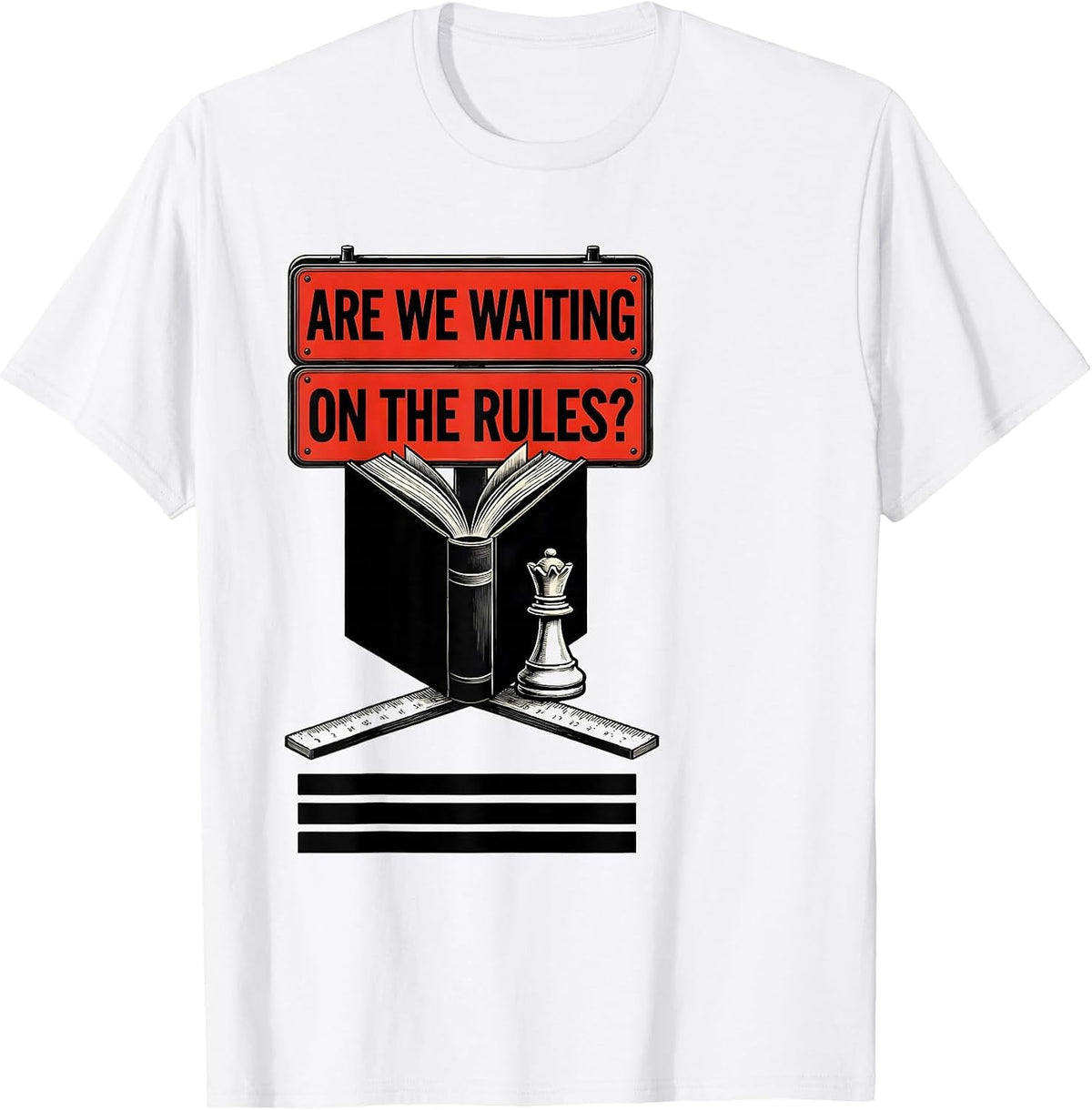 Men's Are We Waiting On The Rules Funny Board Game Night Host T-Shirt - White