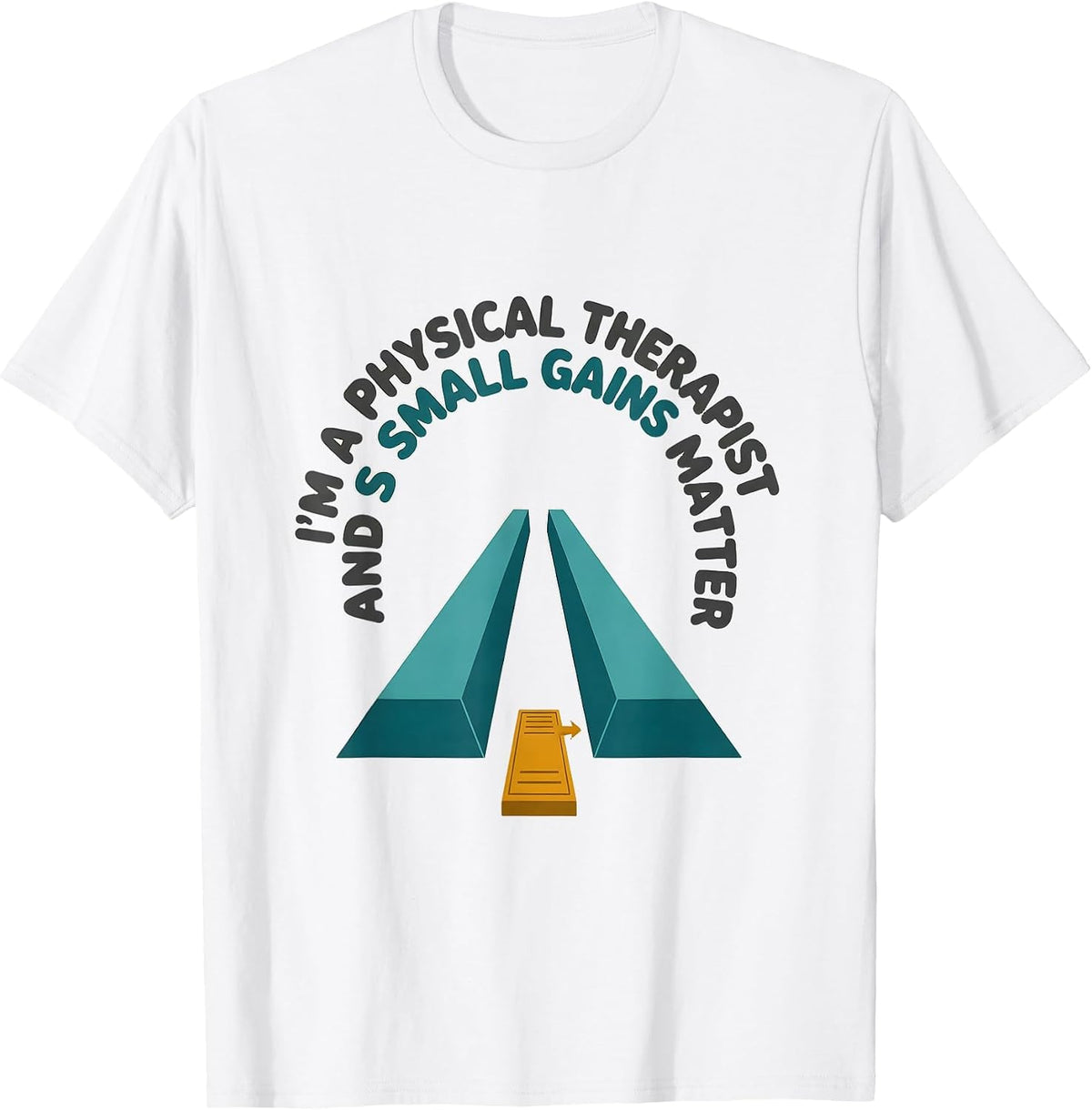 Men's I'm A Physical Therapist And Small Gains Matter Retro T-Shirt - White