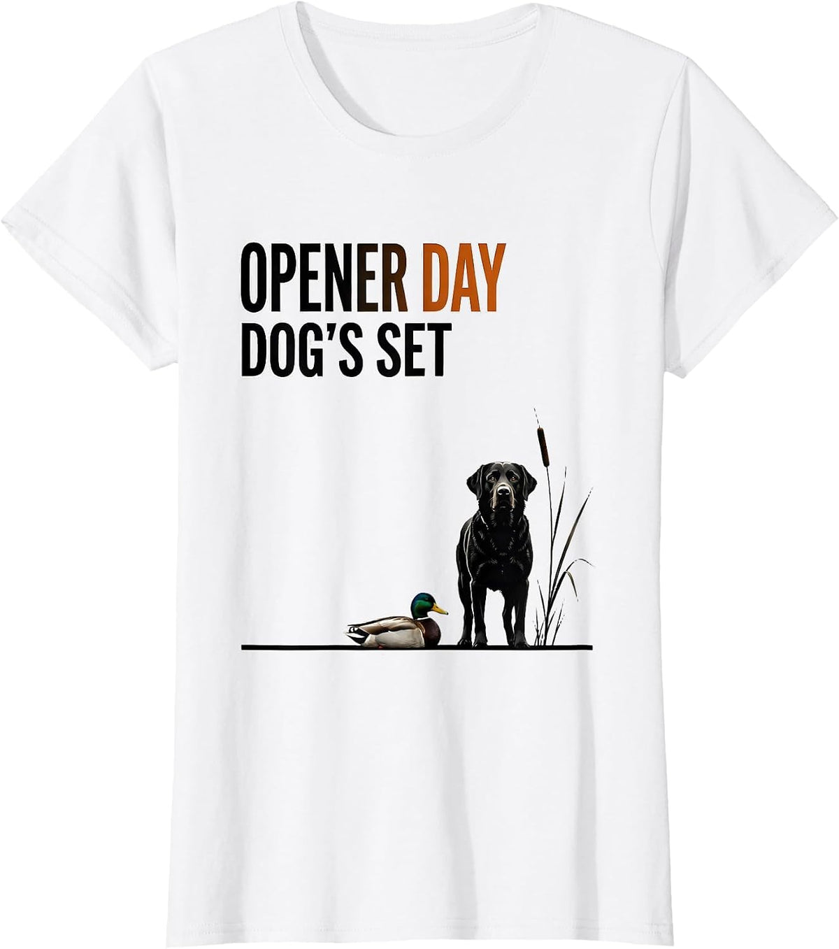 Women's Opener Day Dog's Set Retriever Hunting Dog Duck Hunting T-Shirt - White