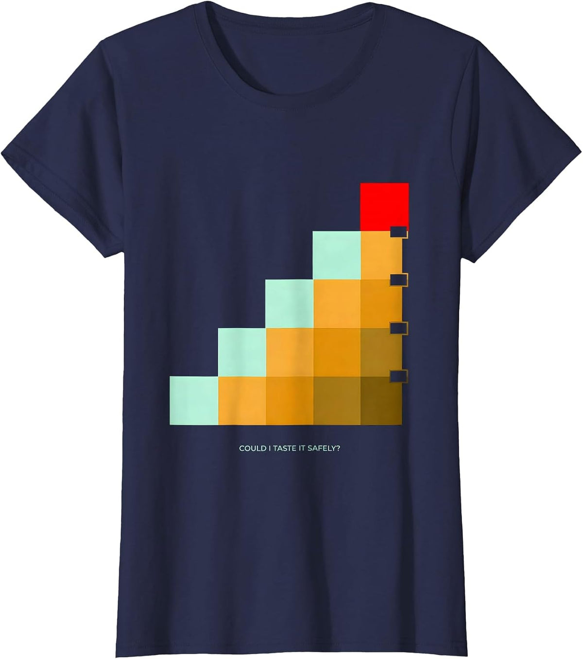 Women's Could I Taste It Safely Funny Periodic Table Chemistry T-Shirt - Navy Blue