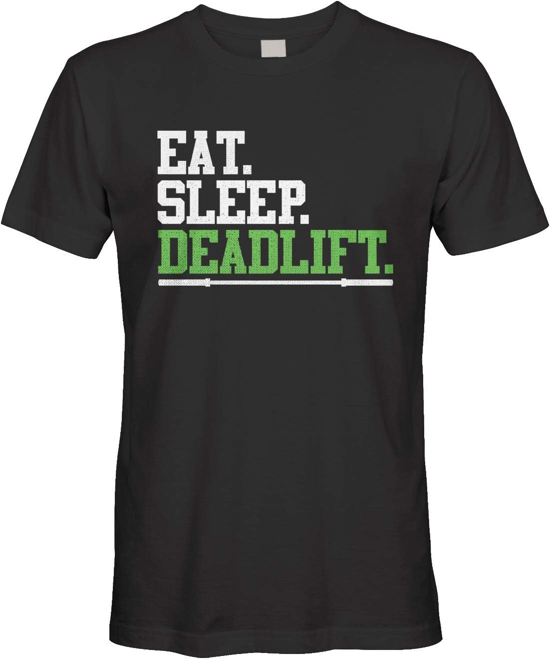 Men's Eat Sleep Deadlift, Funny Workout Gym T-Shirt - Black