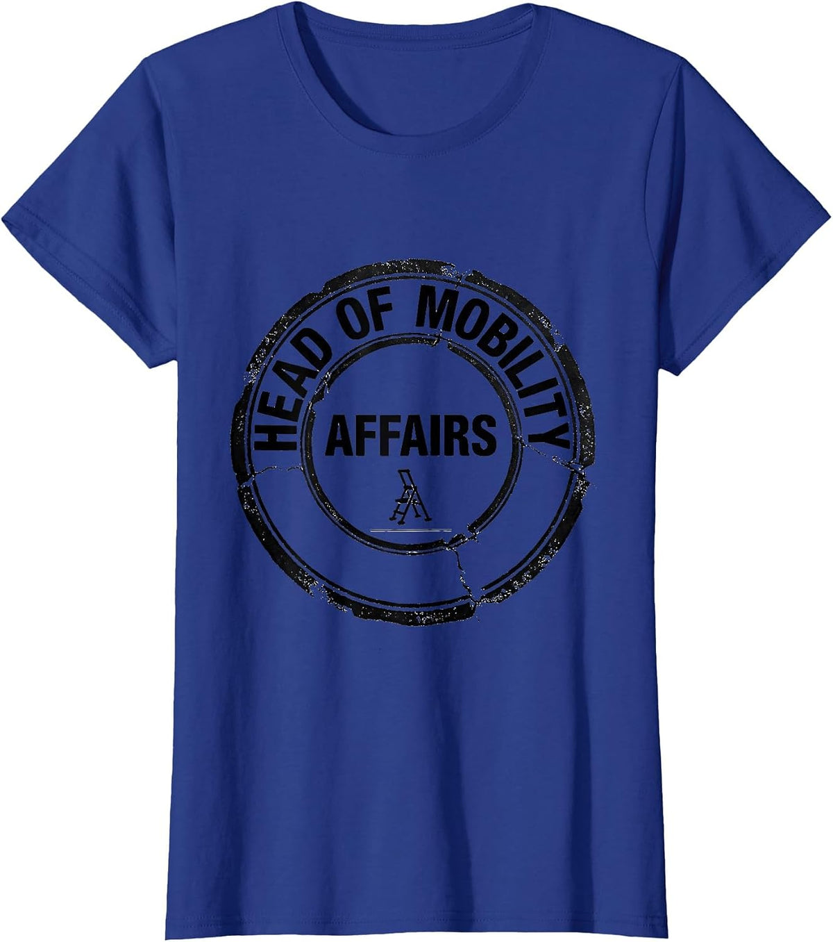 Women's Head Of Mobility Affairs Rubber Stamp Physical Therapist PT T-Shirt - Royal Blue