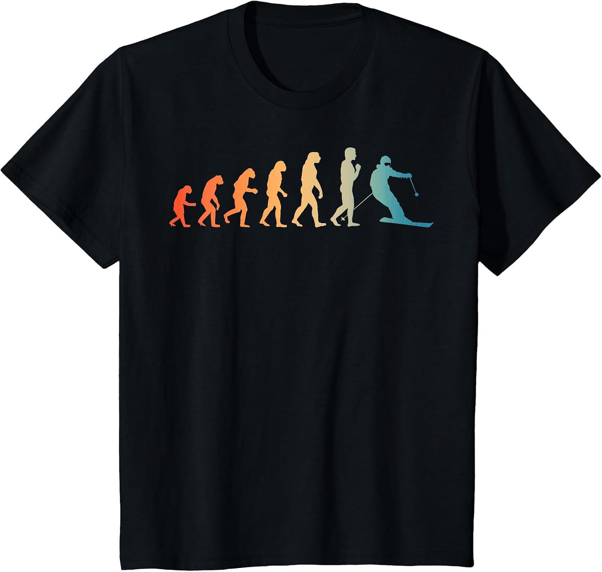 Cool Skiing Art for Men Women Skiing Themed Ski Lover Skier T-Shirt - Black