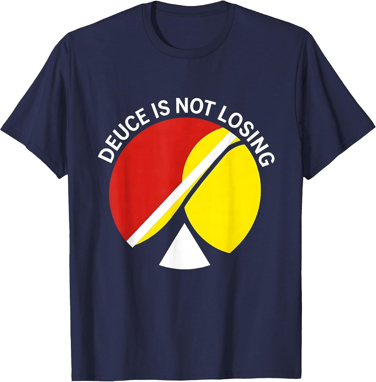 Deuce Is Not Losing Tennis Graphic Design T-Shirt - Navy Blue