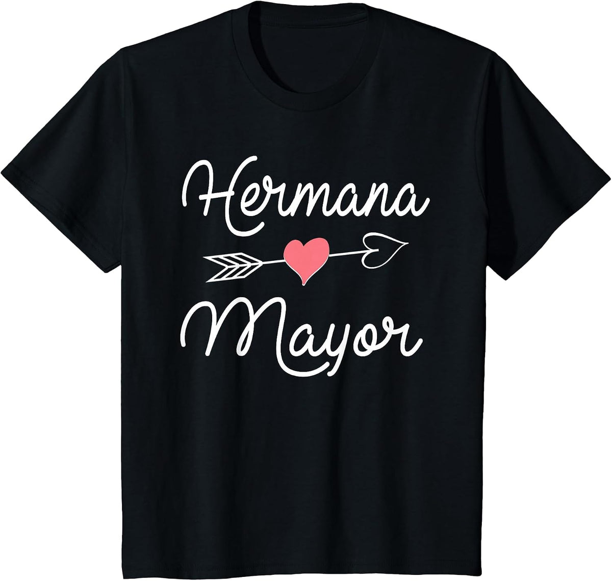 Hermana Mayor Larger Sister Announcement in Spanish T-Shirt - Black