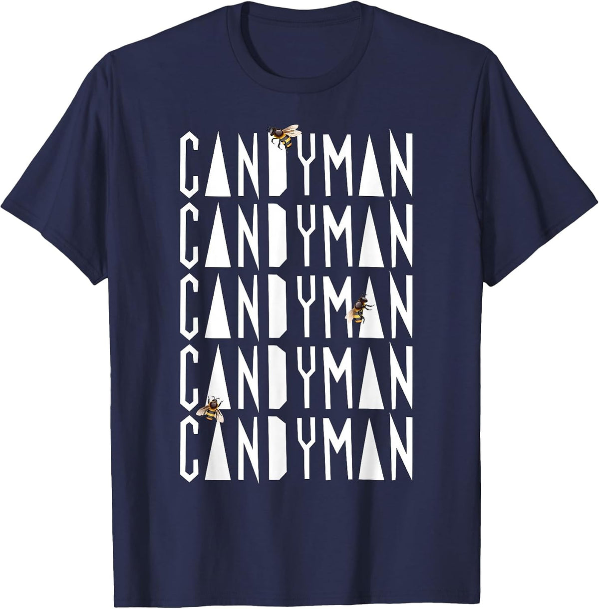 Candyman Bees Funny Urban Legend Scary Halloween T-Shirt - Navy Blue