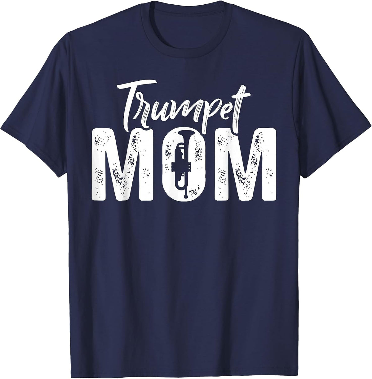 Trumpet Player Mom Mother Trumpet Mom T-Shirt - Navy Blue