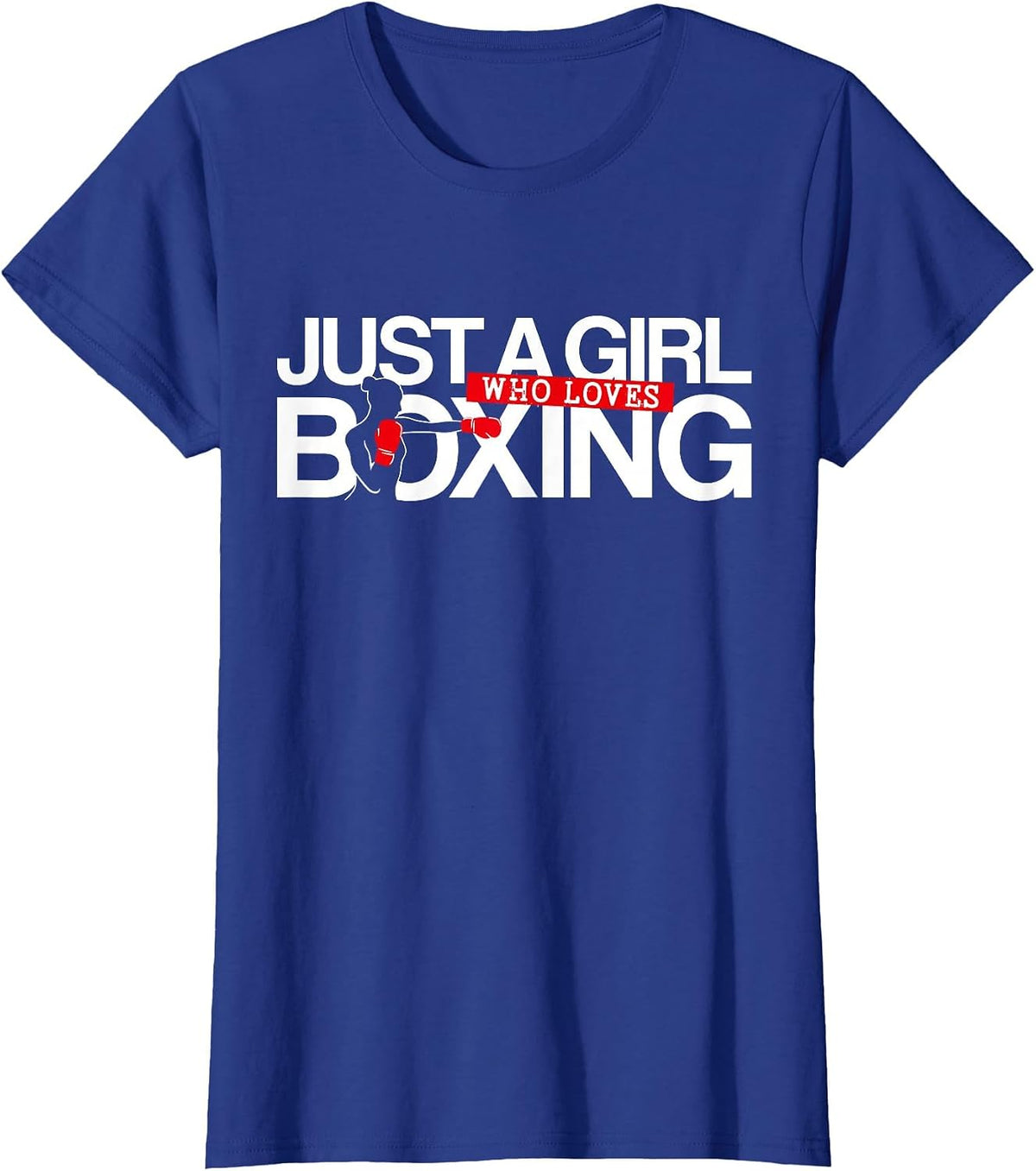 Boxing Vintage Just A Girl Who Loves Boxing T-Shirt - Royal Blue