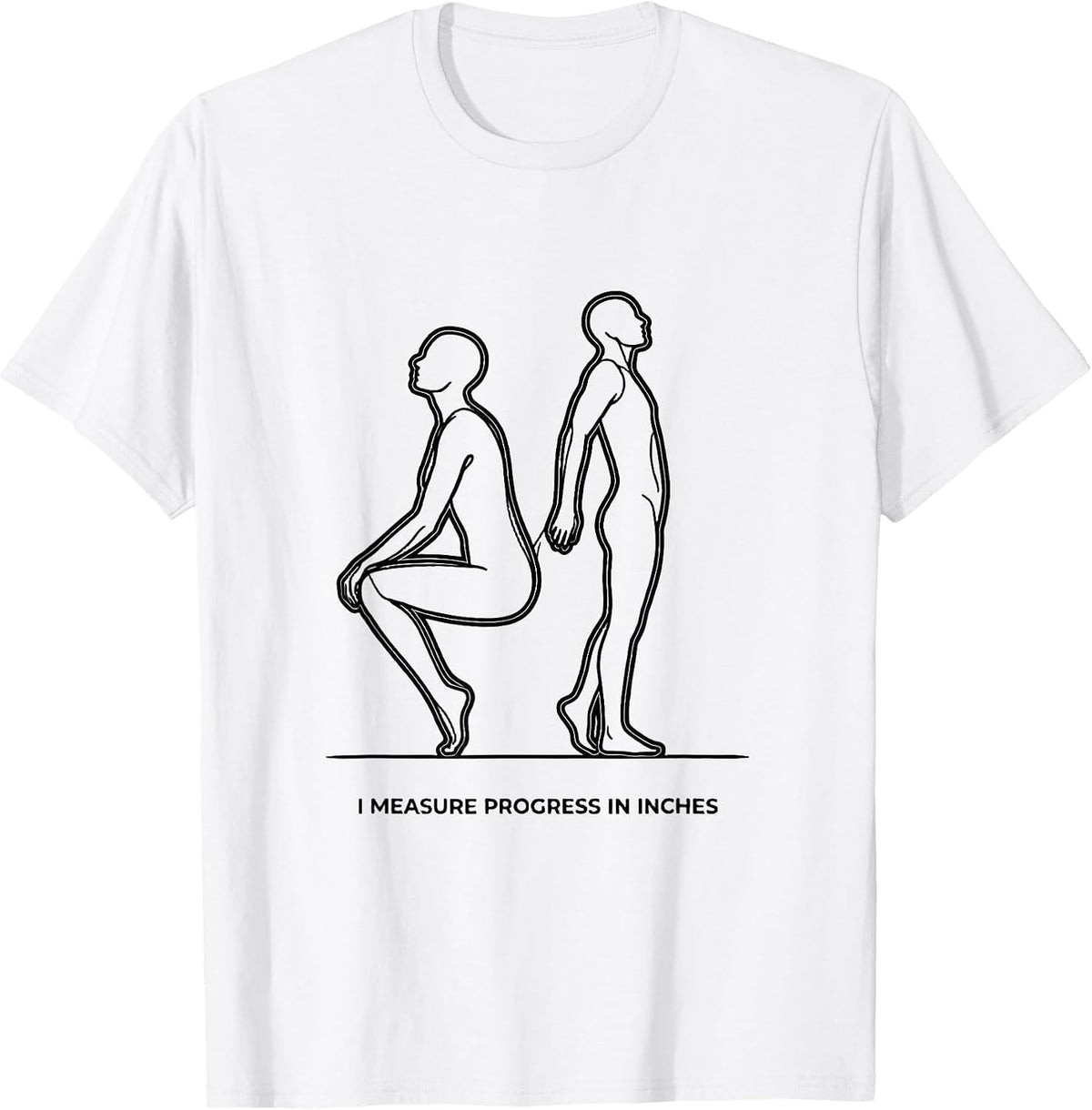 Men's I Measure Progress In Inches Funny Physical Therapist Gift T-Shirt - White