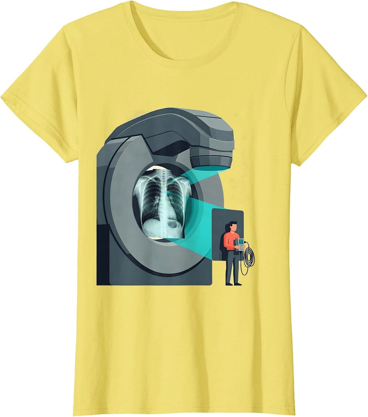 Radiology C-Arm Rad Tech Humor X-Ray Tech Gift T-Shirt - Lemon Yellow