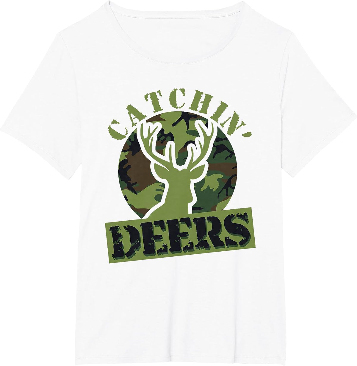 Funny Catchin' Deers T-Shirt - White