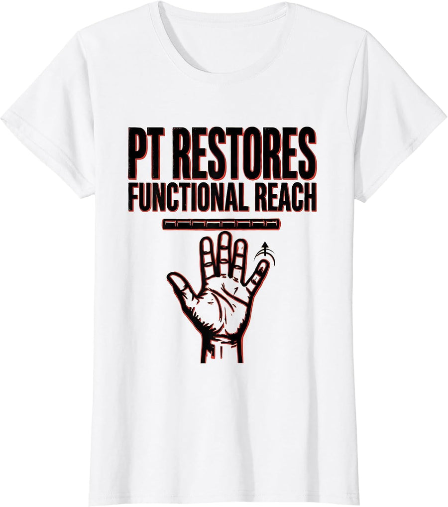 Women's PT Restores Functional Reach Stencil Graphic Physical T-Shirt - White