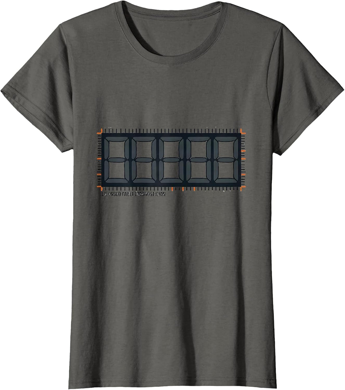 Women's Licensed Fault Diagnostician Funny Mechanic Auto Repair T-Shirt - Asphalt Grey