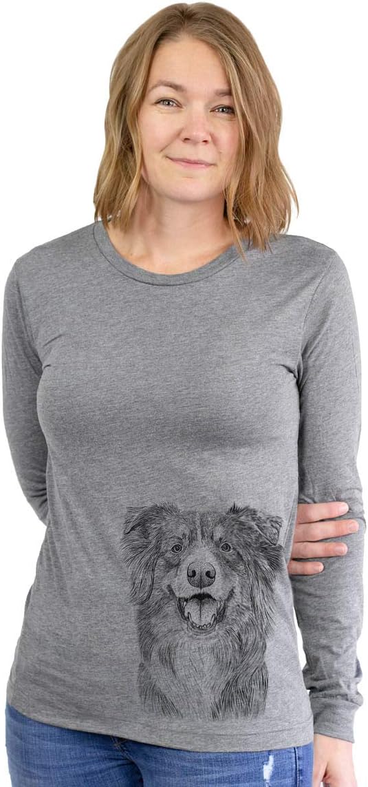 Bare Aussie Parker the Australian Shepherd Dog Triblend T-Shirt - Unisex Long Sleeve
