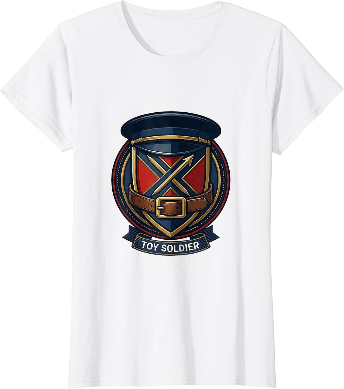 Toy Soldier Halloween Costume T-Shirt Uniform Role Play T-Shirt - White