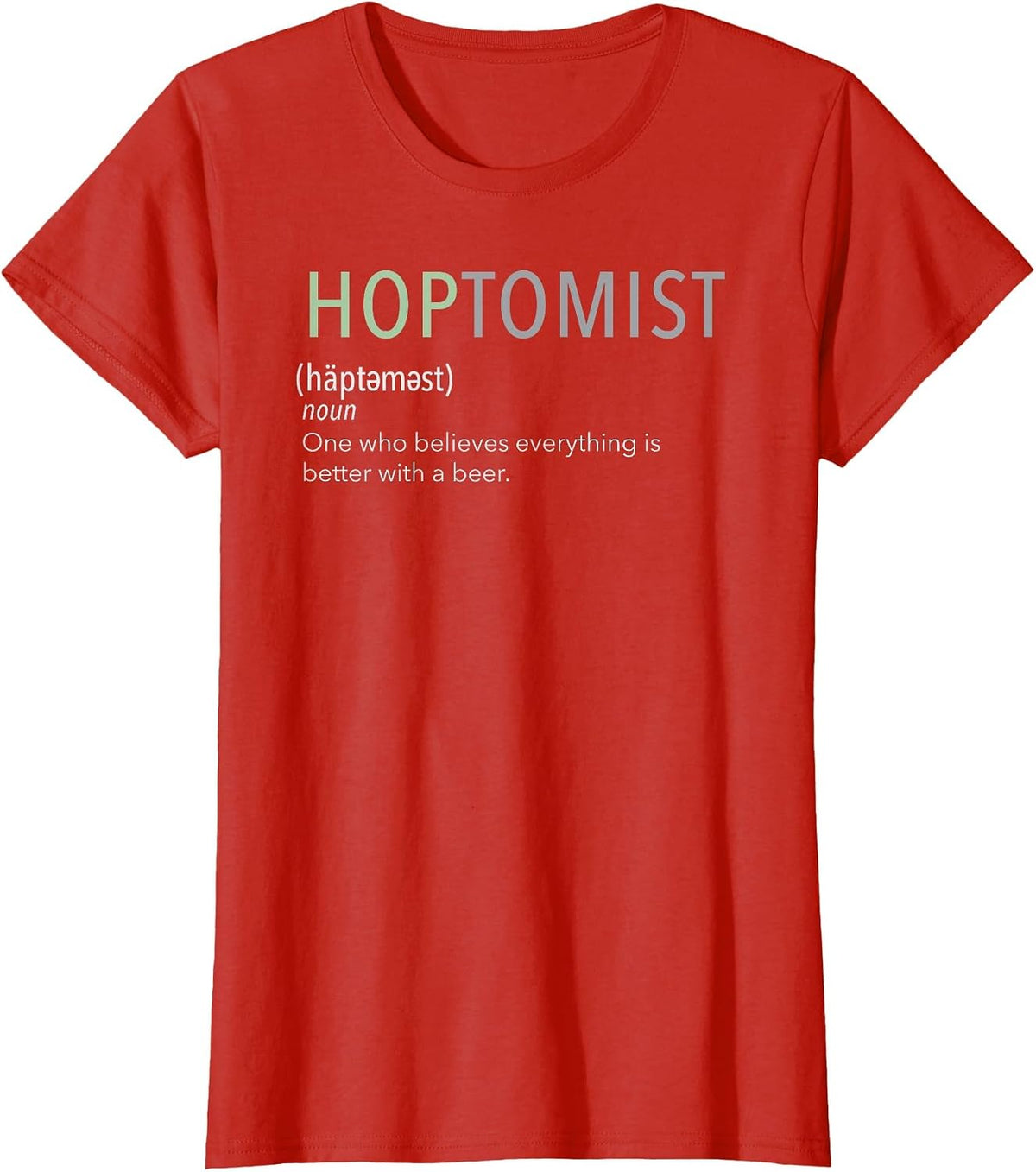 Hoptomist Brewery Craft Beer Drinking Tshirt Craft Beer Love T-Shirt - Red