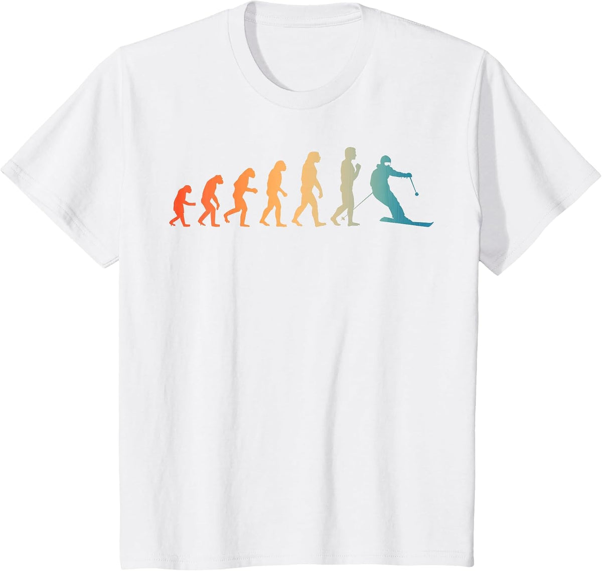 Cool Skiing Art for Men Women Skiing Themed Ski Lover Skier T-Shirt - White