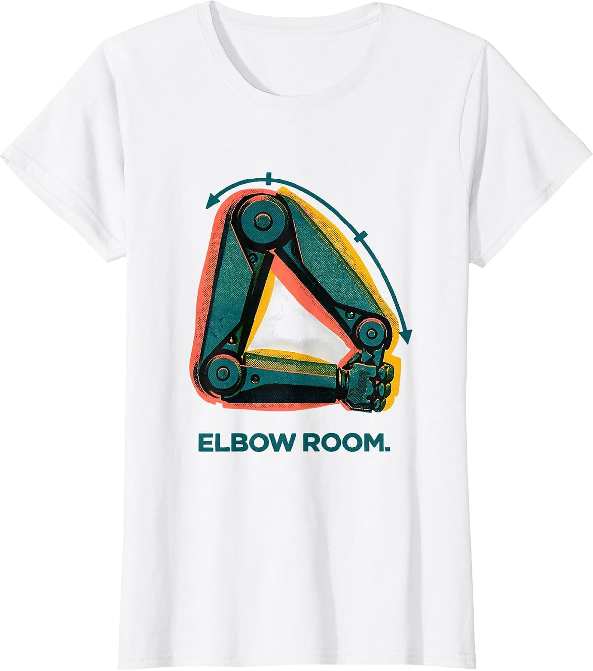 Women's Elbow Room Risograph Physical Therapist OT Humor Gift T-Shirt - White