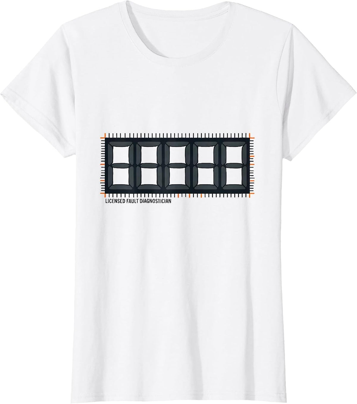 Women's Licensed Fault Diagnostician Funny Mechanic Auto Repair T-Shirt - White
