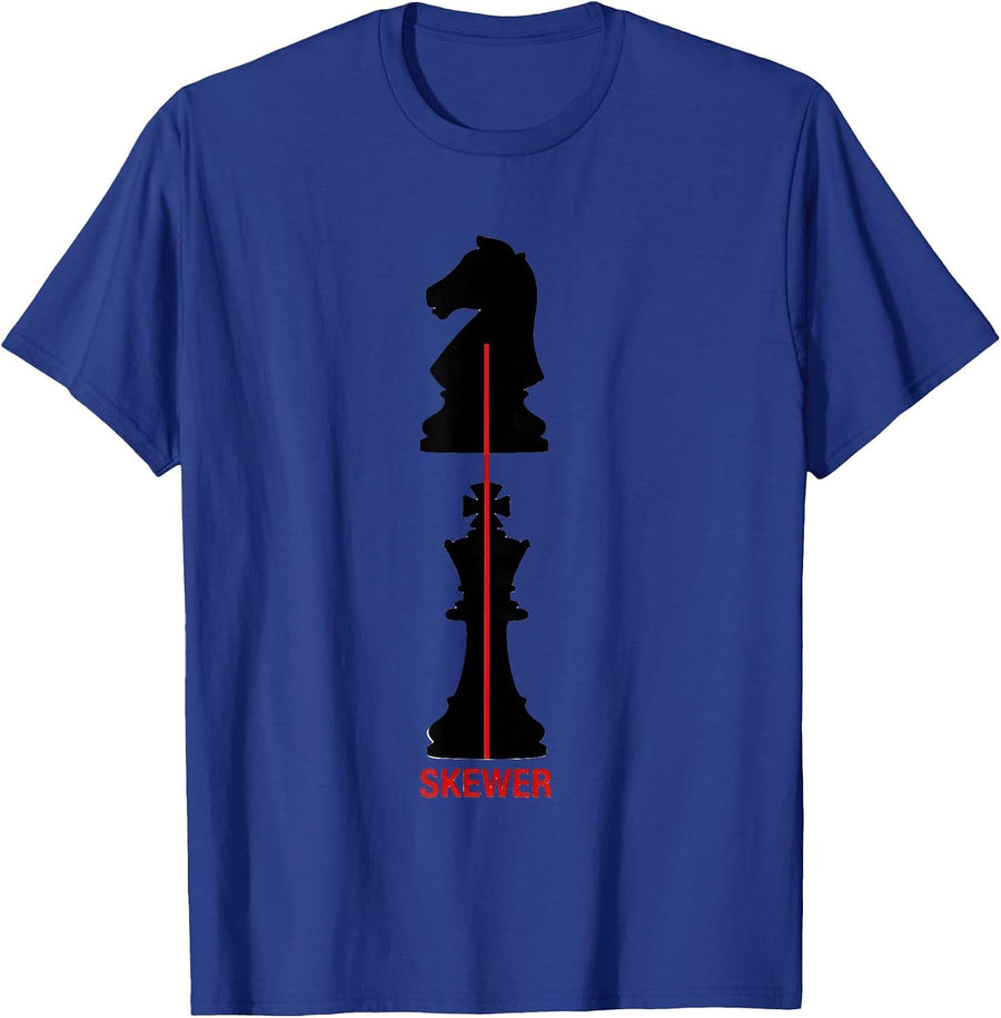 Skewer Chess Lover Deadpan Humor Chess Player Gift T-Shirt - Royal Blue