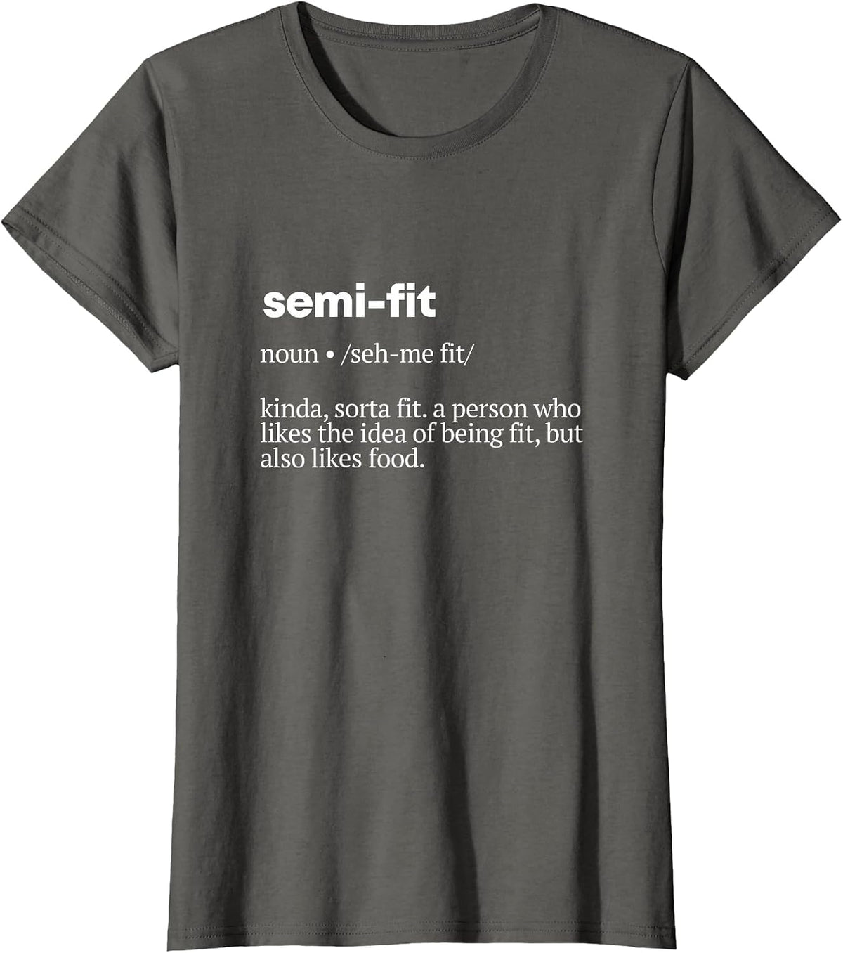 Semi-Fit Definition Gym T-Shirt Humor Workout Pump Cover T-Shirt - Asphalt Grey