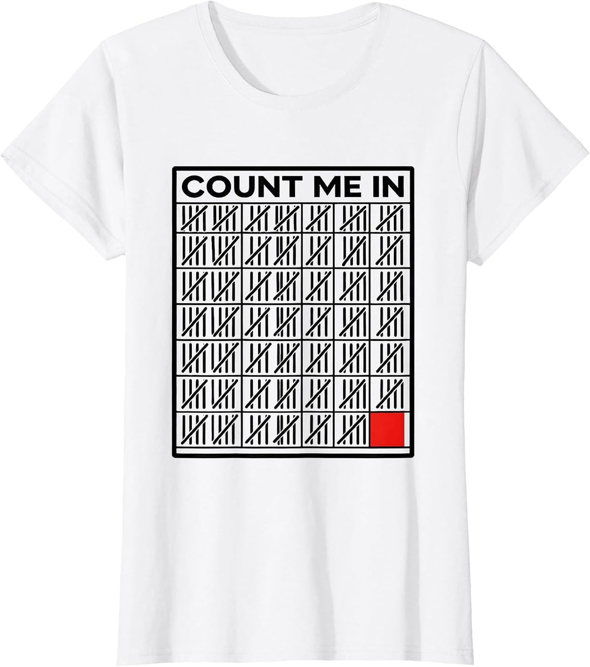 Women's Count Me In Funny Math Teacher Humor Gift T-Shirt - White
