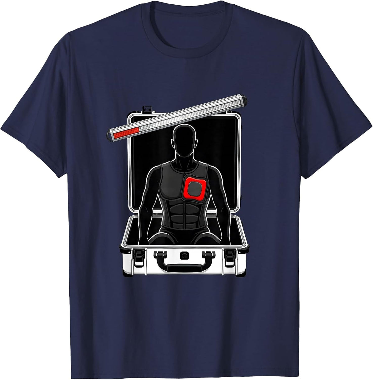 Men's EMS Case Mannequin Blunt Training Humor Paramedic T-Shirt - Navy Blue