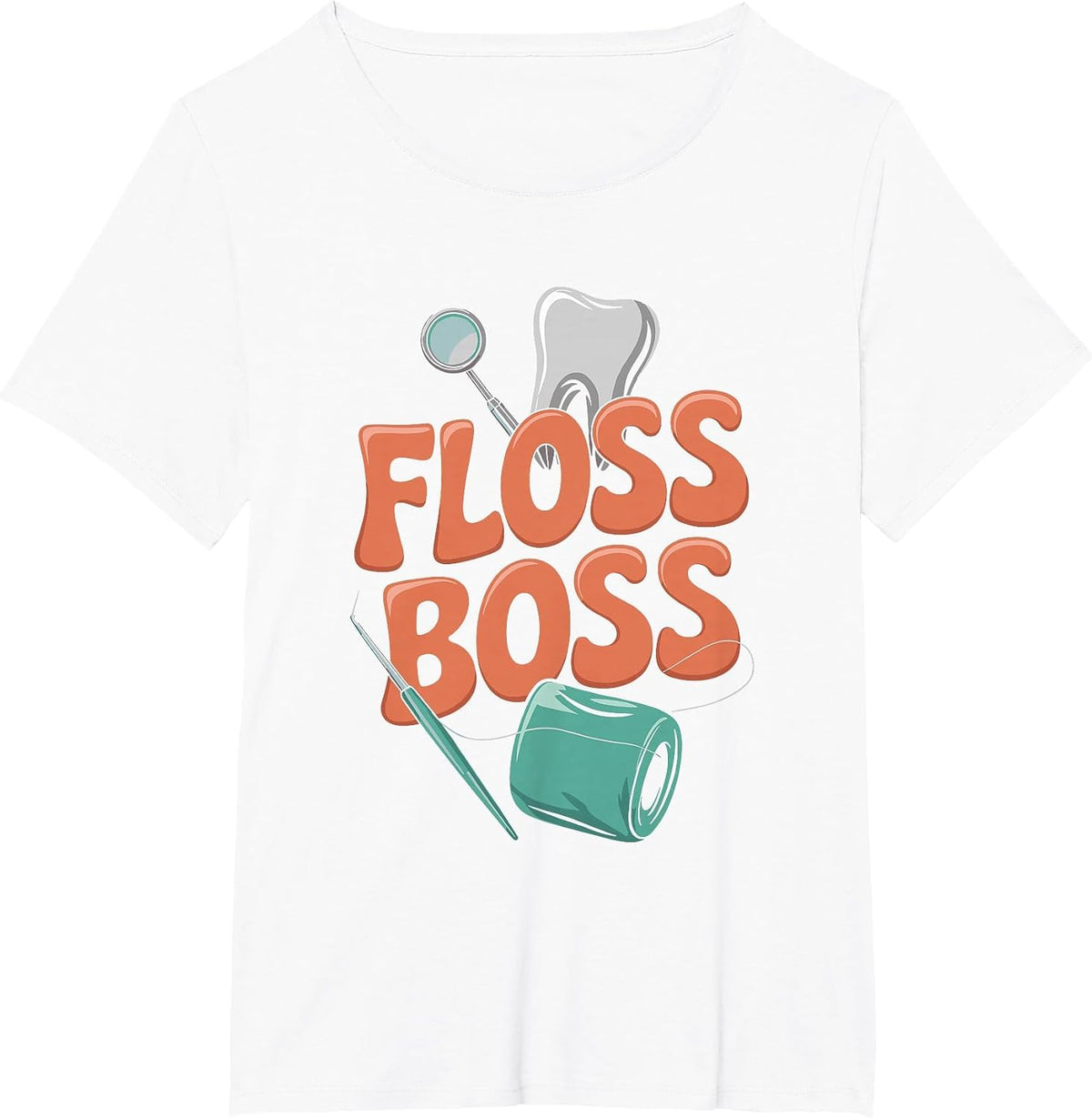 Floss Boss Oral Hygiene Enthusiast T-Shirt - White