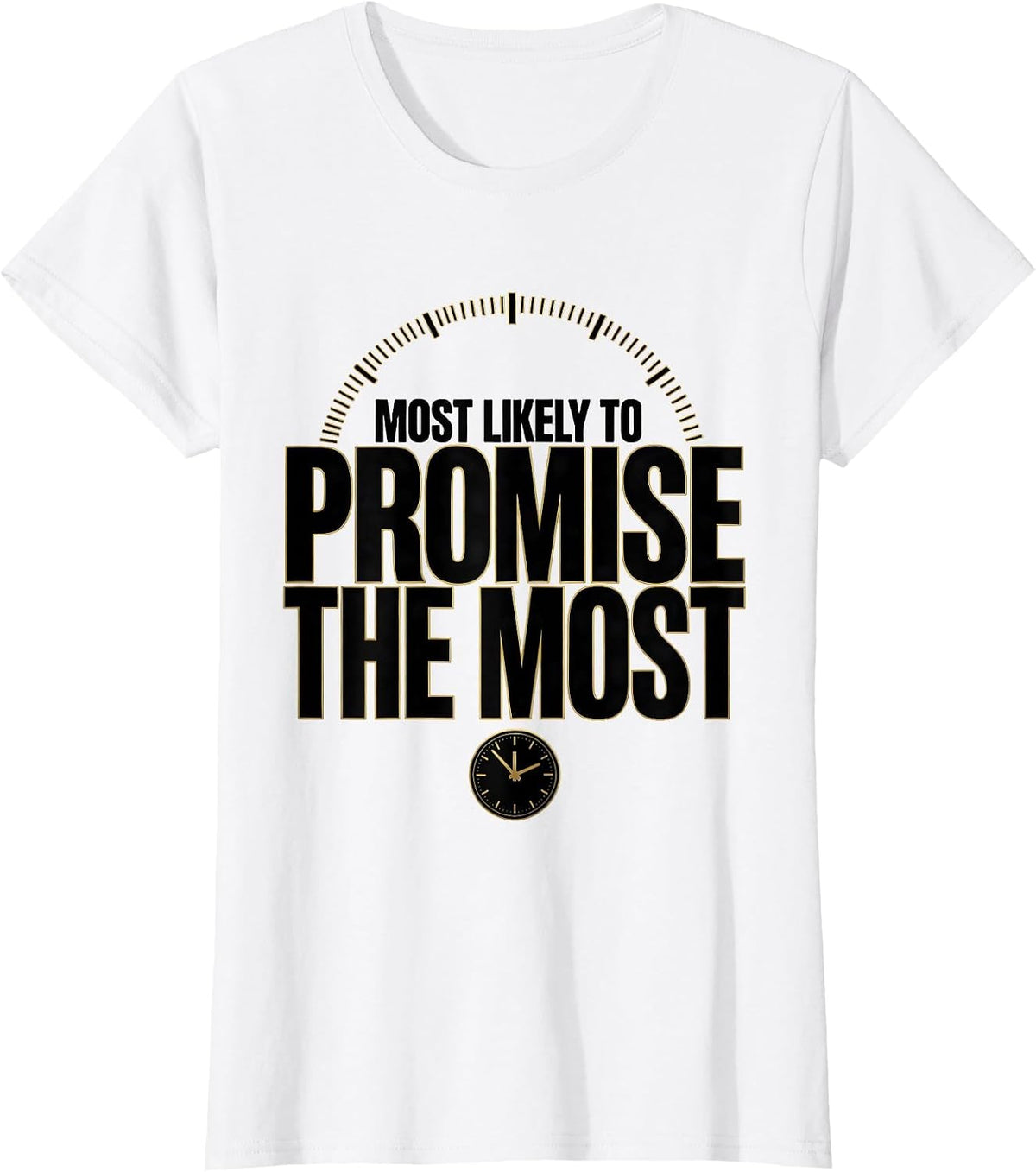 Most Likely To Promise The Most Funny New Years Eve Family T-Shirt - White