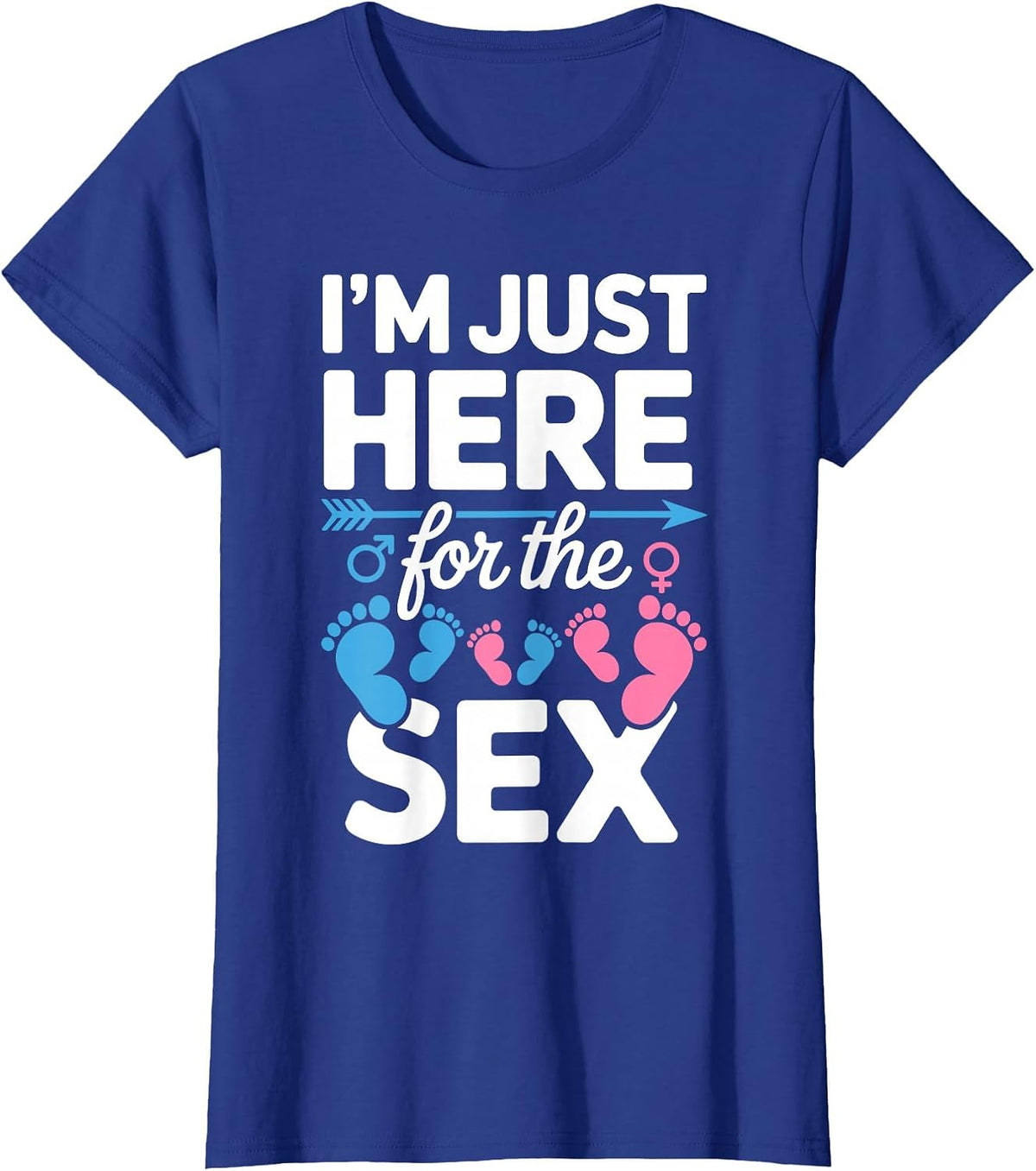 Gender Reveal Costume for Men Women Adult Gender Reveal T-Shirt - Royal Blue