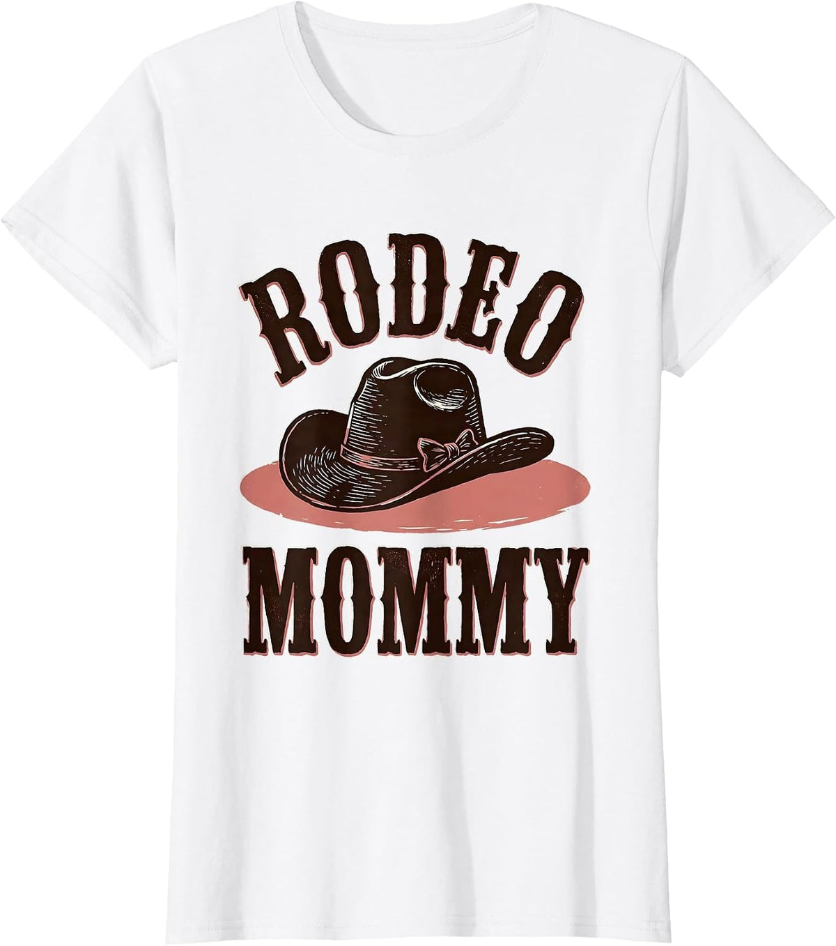 Rodeo Mommy Pink CowGirl Coquette Boots Birthday Girl T-Shirt - White
