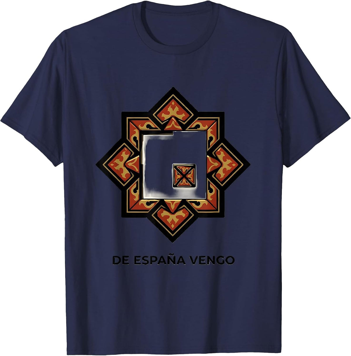 De España Vengo Patriotic Spanish Heritage Souvenir T-Shirt - Navy Blue