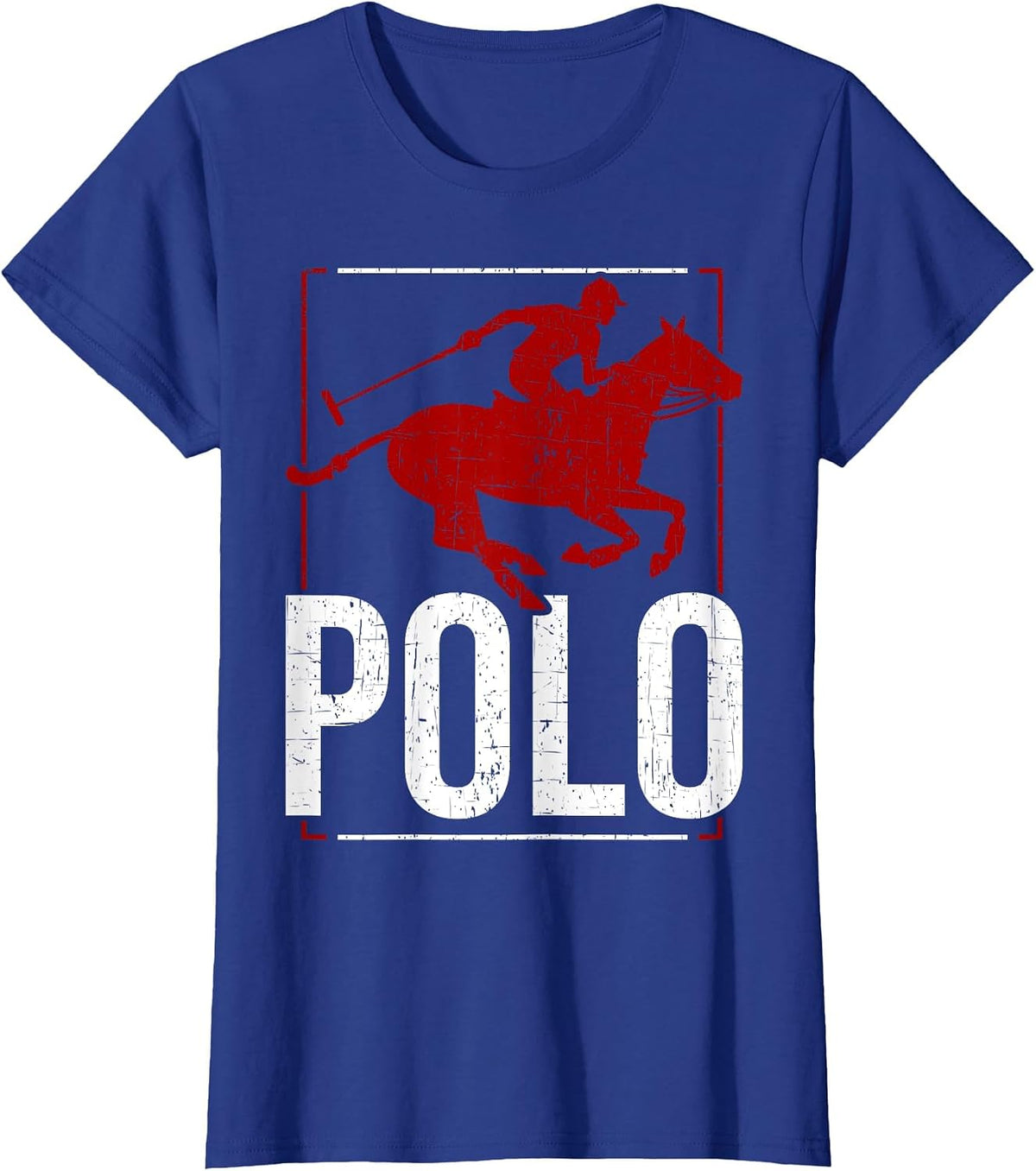 Polo Athletes Polo Player Horse Riding Equestrian Horseback T-Shirt - Royal Blue