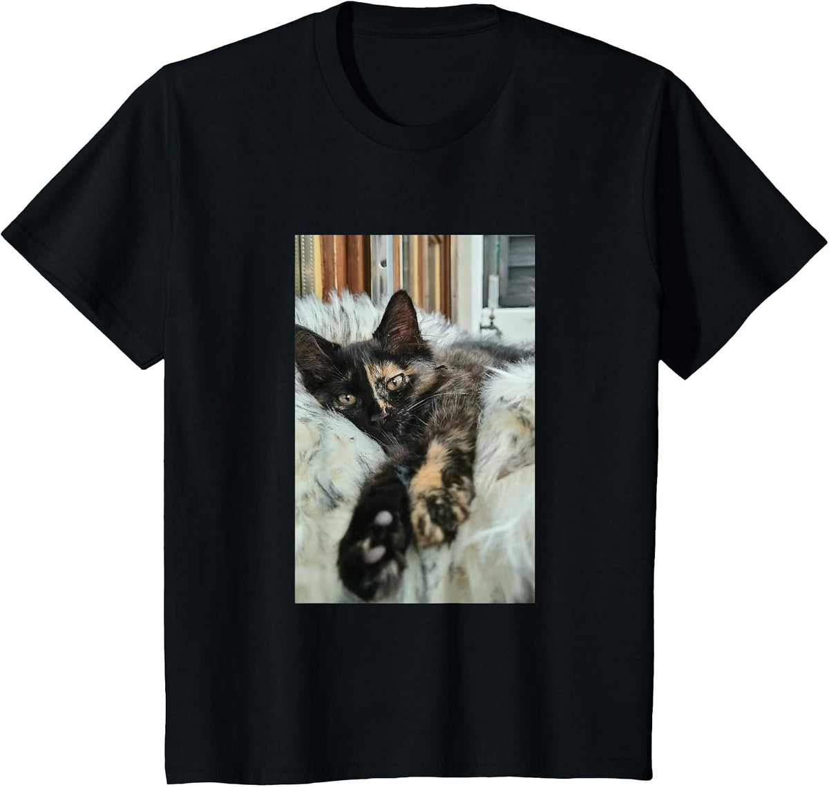 Cute Cat T-Shirt - Black