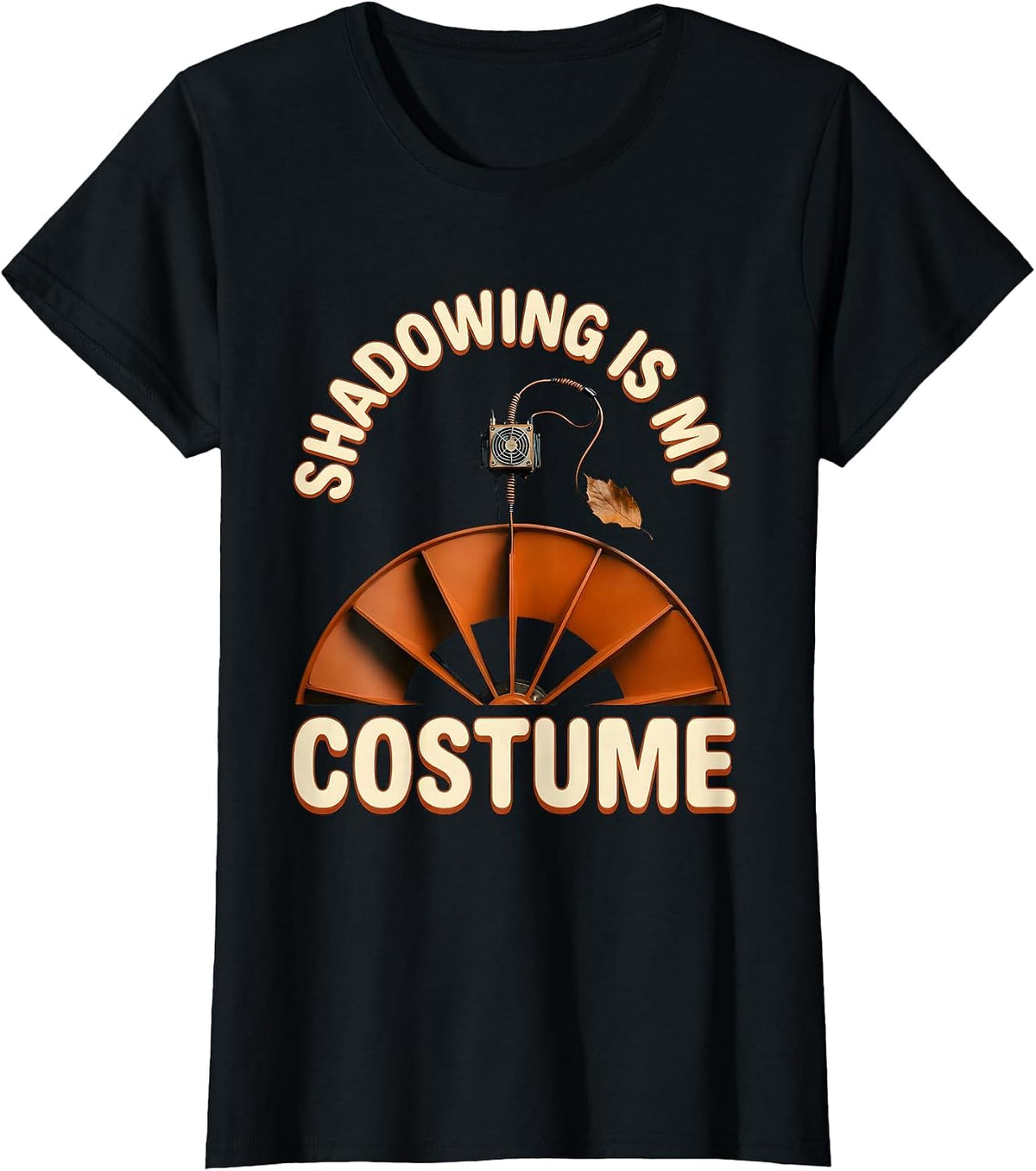 Shadowing Is My Costume Funny Sonographer Halloween T-Shirt - Black