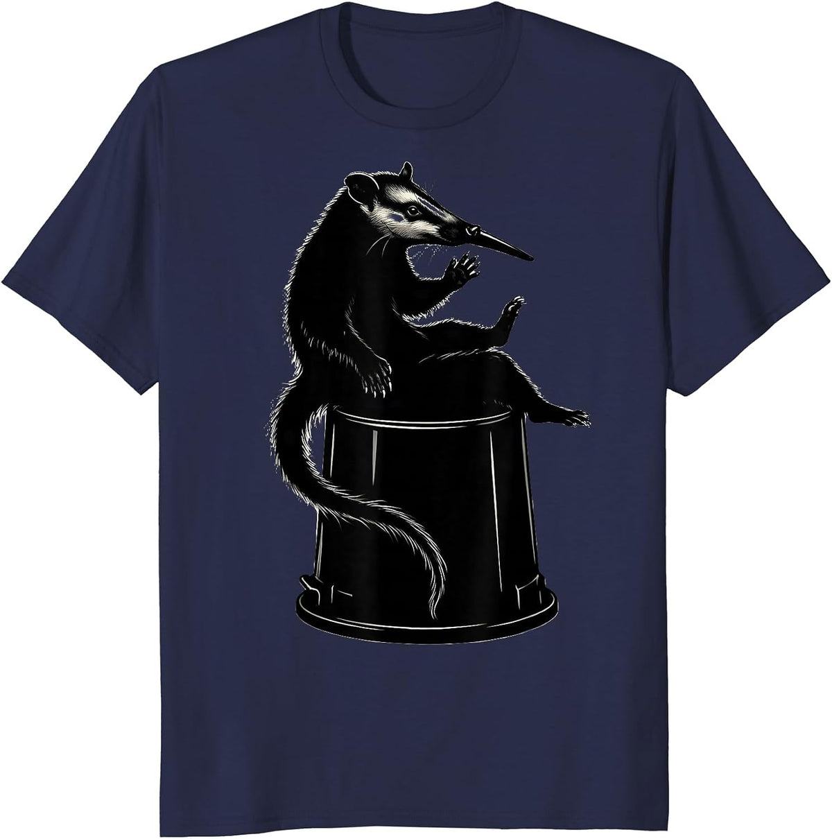 Opossum Throne Funny Possum Lover Meme Humor T-Shirt - Navy Blue
