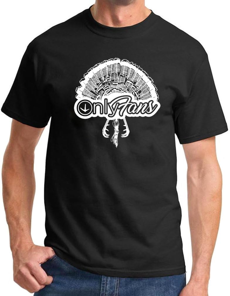 Only Fans Turkey Hunting Sport Collection Classic Print Tshirt - Black