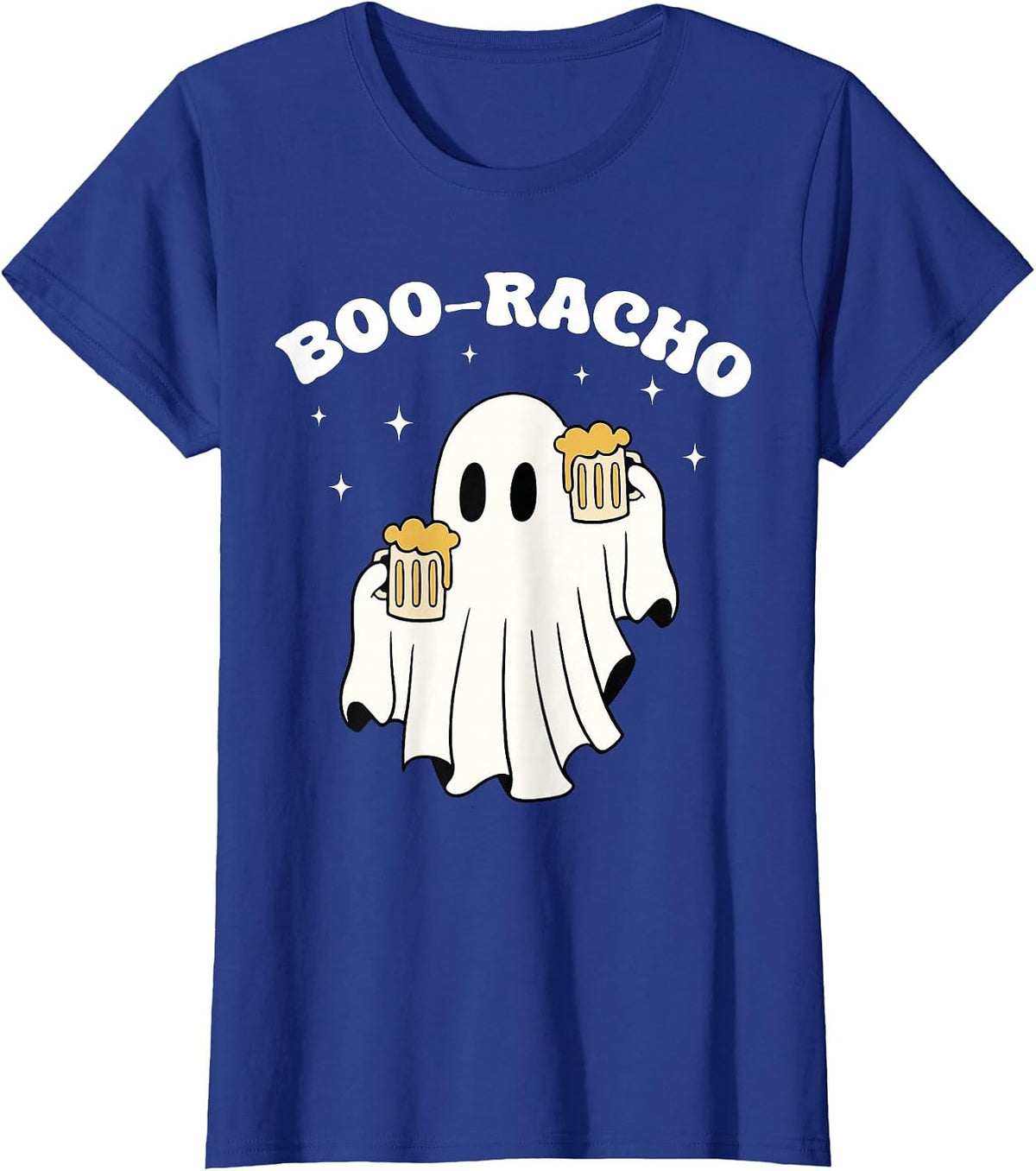 Halloween Drinking Ghost Boo Racho Funny Spanish Party T-Shirt - Royal Blue