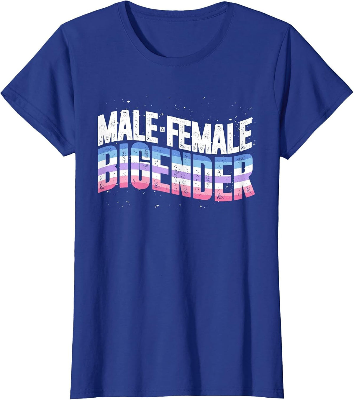 Bi Gender Flag Gay Pride Month Equality Queer LGBT Bigender T-Shirt - Royal Blue