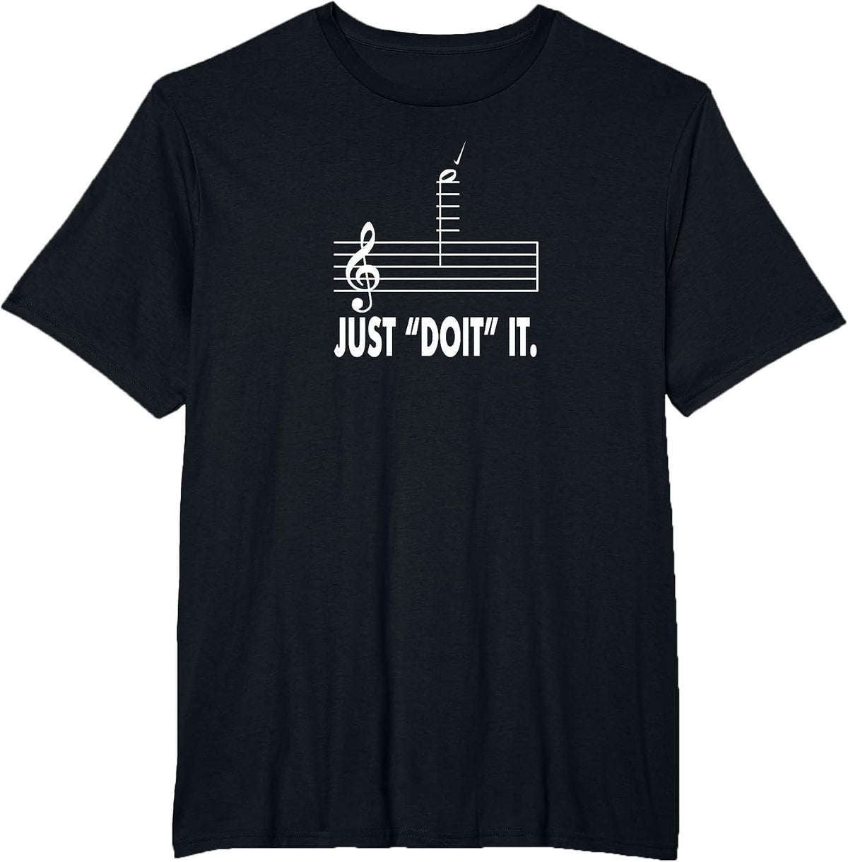 Just DOIT It Double C Trumpet T-Shirt T-Shirt - Black